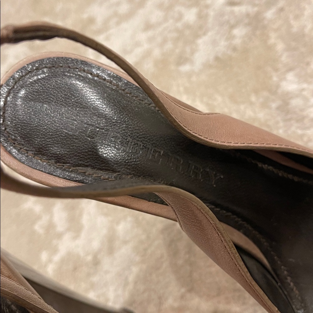 Burberry leather slingback high heel sandal size 39 - Picture 8 of 13